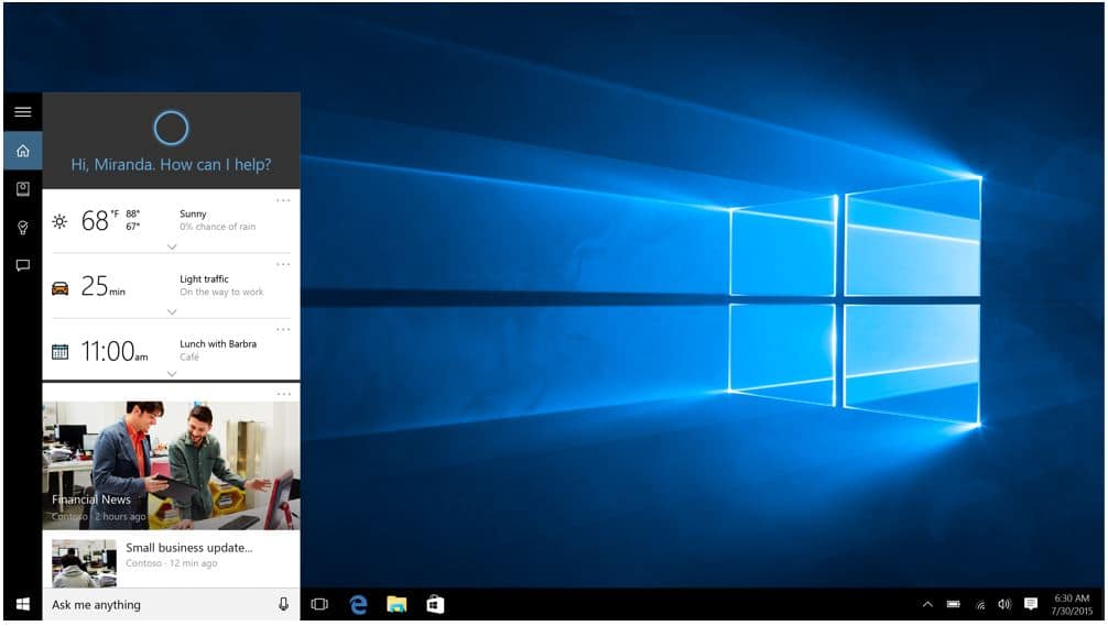 microsoft cortana download for pc