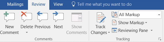 Track Changes in Microsoft Word