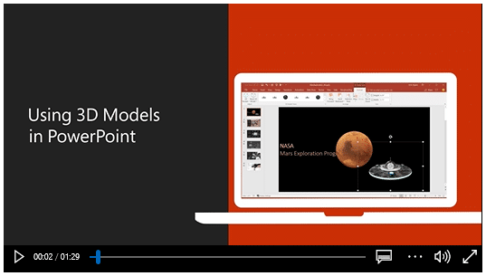 Learn how to use 3D models in PowerPoint