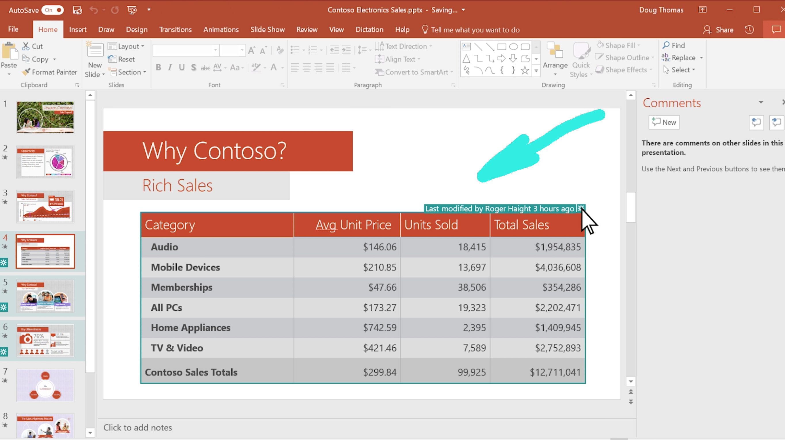 Look for the turquoise starburst icons in the PowerPoint slide you opened. They will indicate a changed feature.