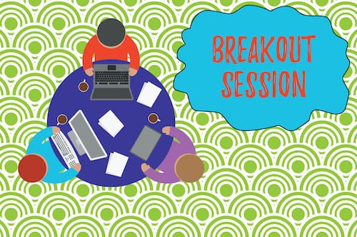 Illustration of a breakout session. There is a simple workaround to manually set up multiple virtual breakout sessions in Microsoft Teams.