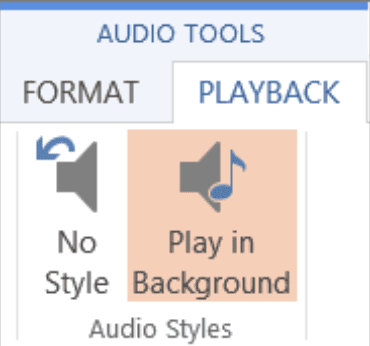 Microsoft PowerPoint audio tools