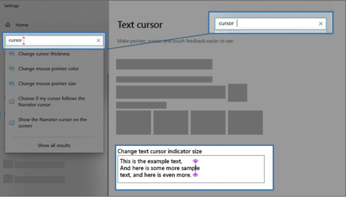 Making the Widows 10 text cursor easier to find can improve screen readability