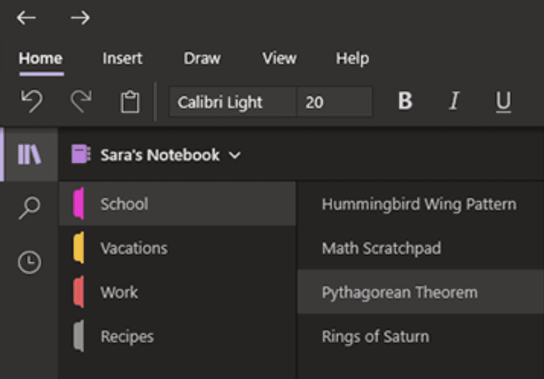 OneNote's Dark Mode can improve readability of your notes in low light environments.