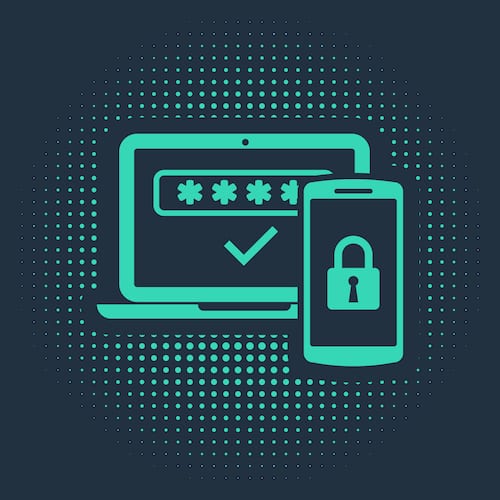 Multi-factor authentication icon. MFA is a method that strengthens access security by requiring multiple factors to confirm a user’s identity.