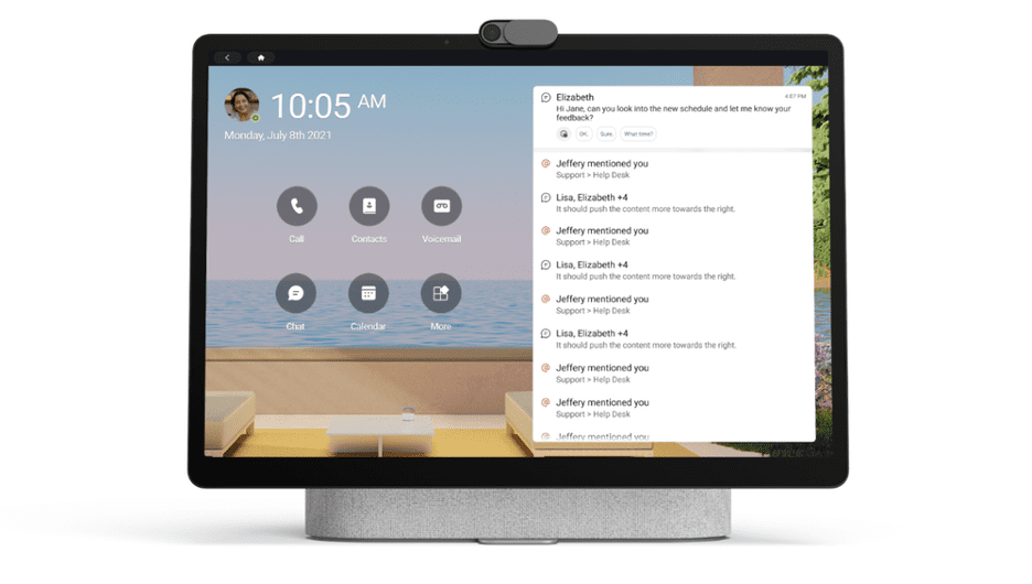 Image of Meta (formerly Facebook) Portal smart video calling device, a Microsoft Teams certified device.