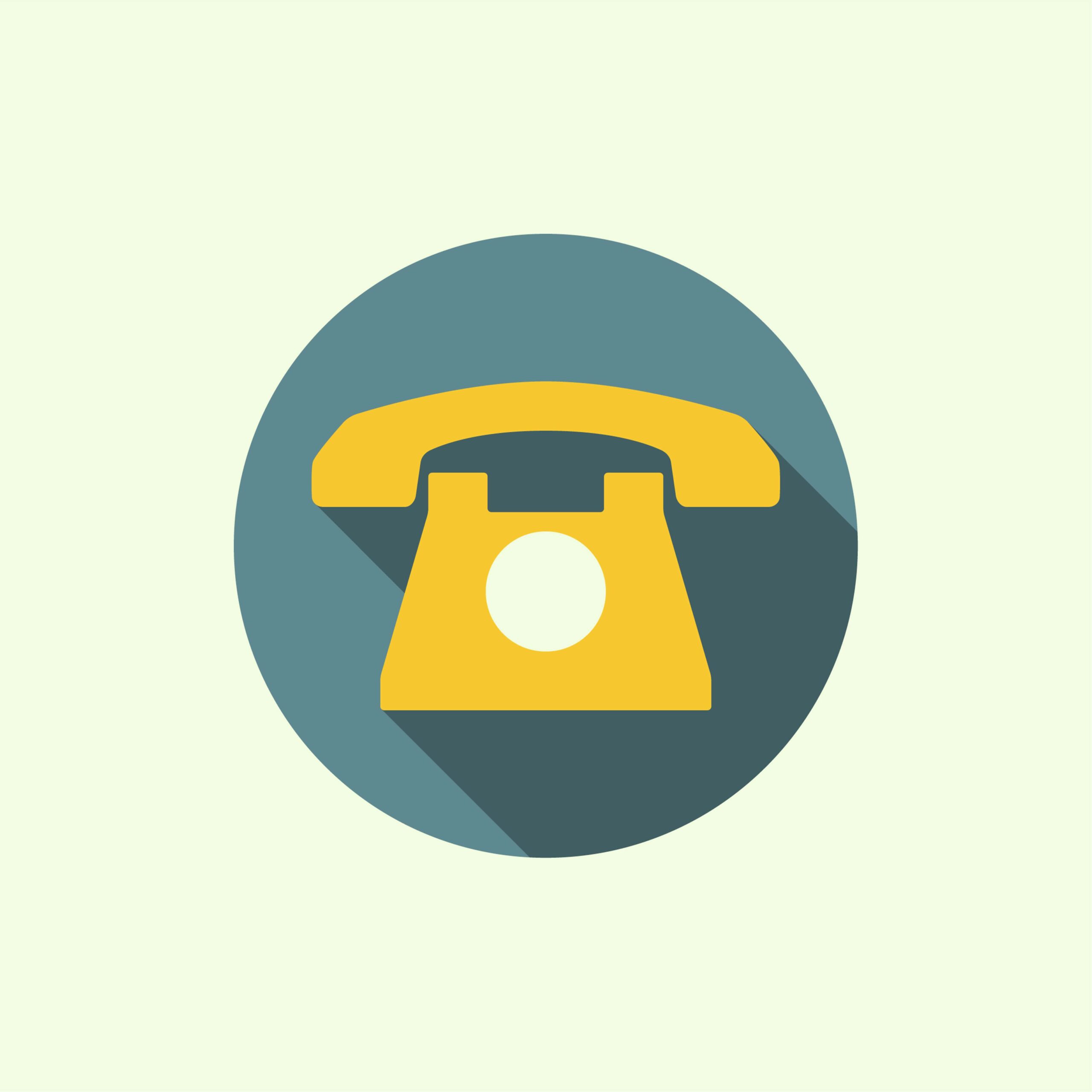 Vector of a rotary phone.