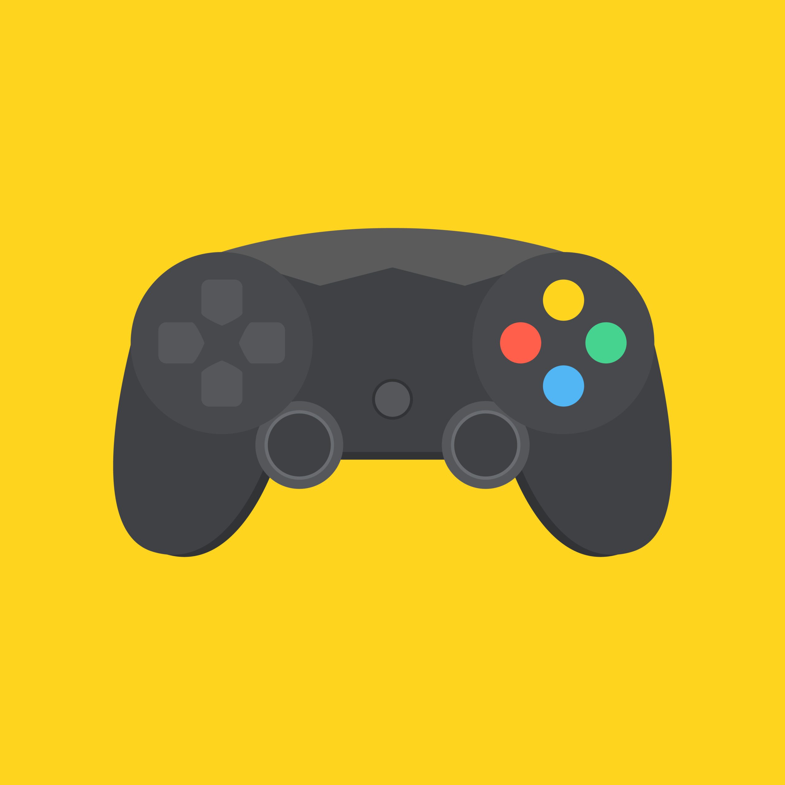 Vector of a handheld video game controller.